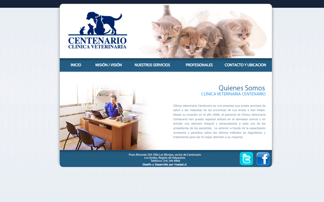Diseño Web Veterinaria Centenario